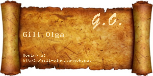 Gill Olga névjegykártya