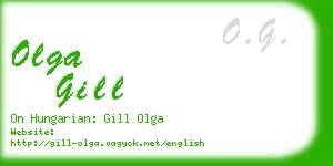 olga gill business card